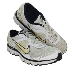 Nike Dual Fusion ST Men's Pre-owned White/Yellow Athletic Sneakers - sz. 12 1/5